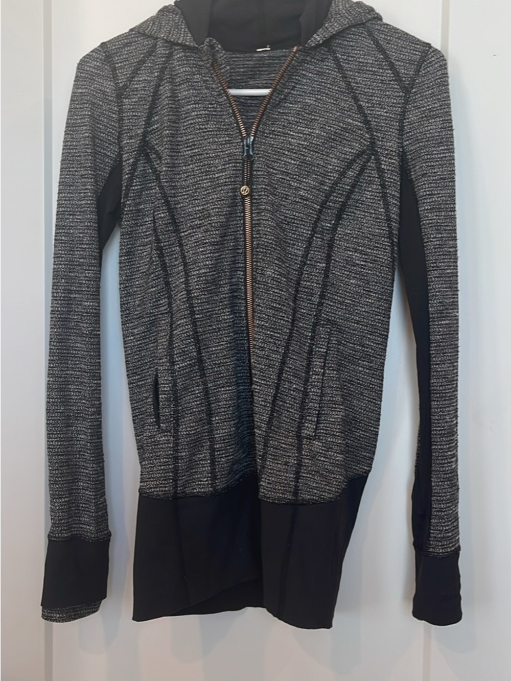 lululemon athletica Black Heather Full-Zip Hooded Jacket